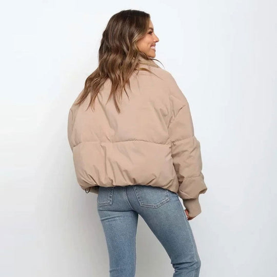 EB | Pufferjacke Steppdesign Stehkragen Kurzschnitt