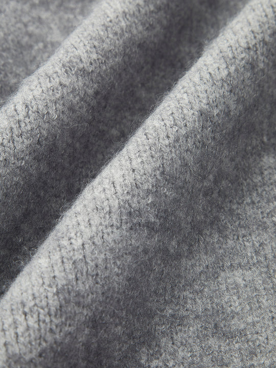 EB | Damen Übergröße Strickjacke mit offenem Kragen und langen Ärmeln