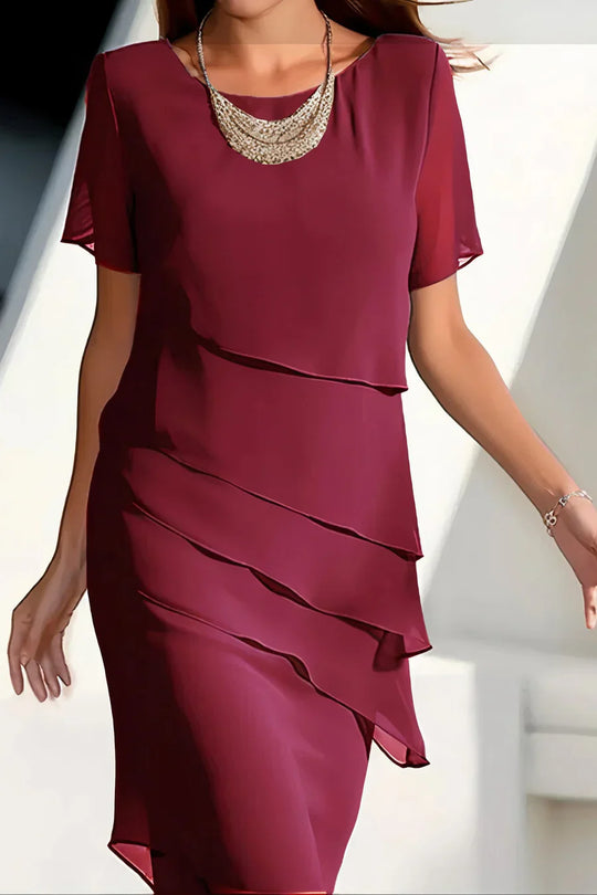 EB - Gefaltetes Chiffonkleid - Hohe Qualität