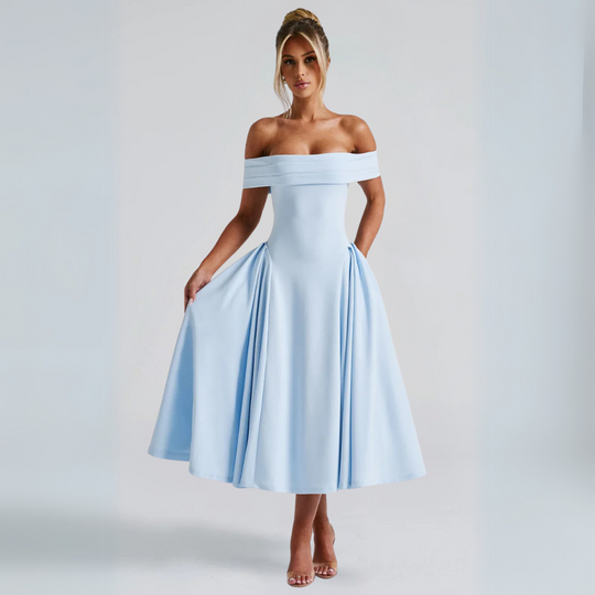 EB | Midi-Kleid Elegant Blau