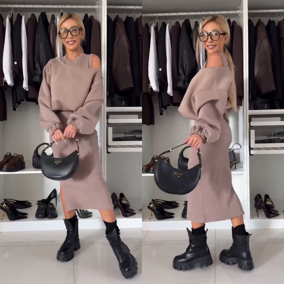 EB | Satz mit Cold Shoulder Top und Midi Rock