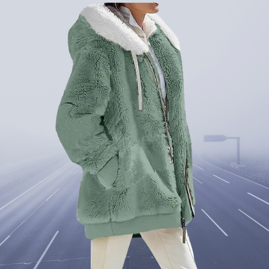 EB | Übergroße Teddyjacke für Damen Gemütlich und Warm Wintermantel