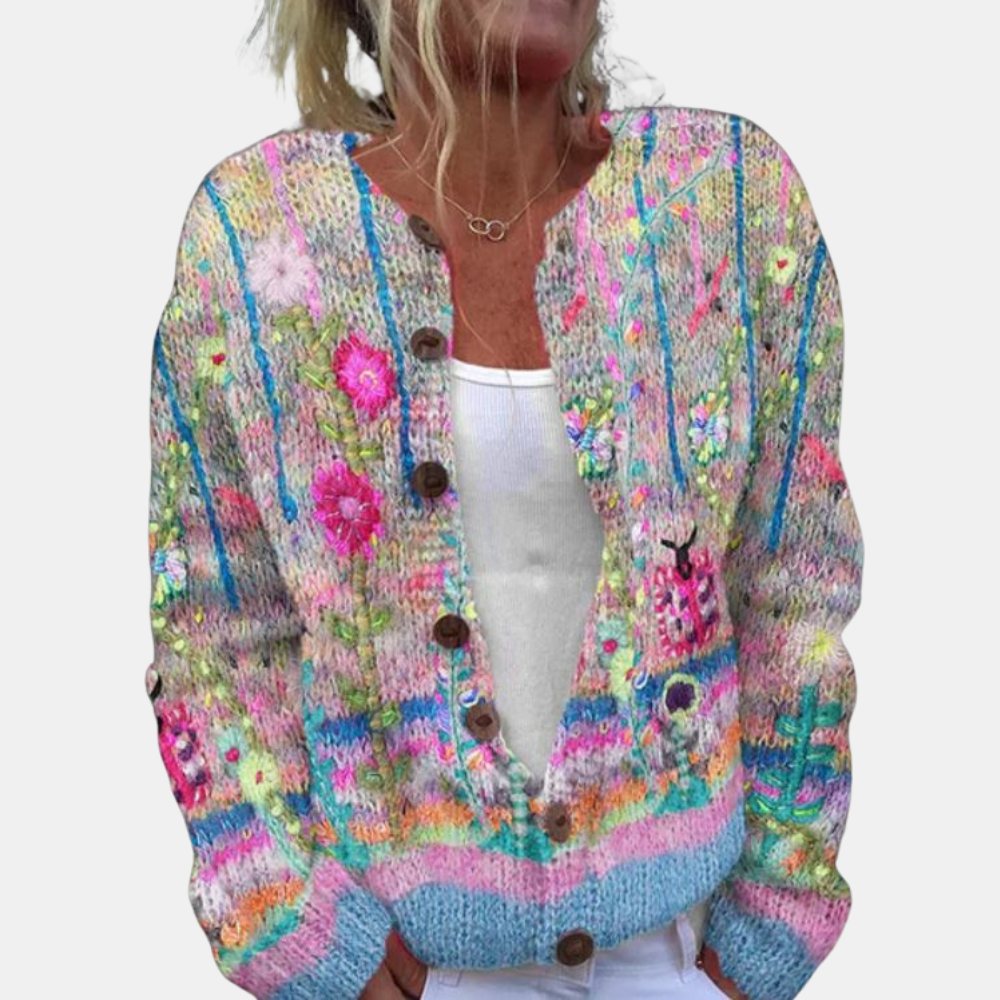 EB | Eleganter Blumen Cardigan