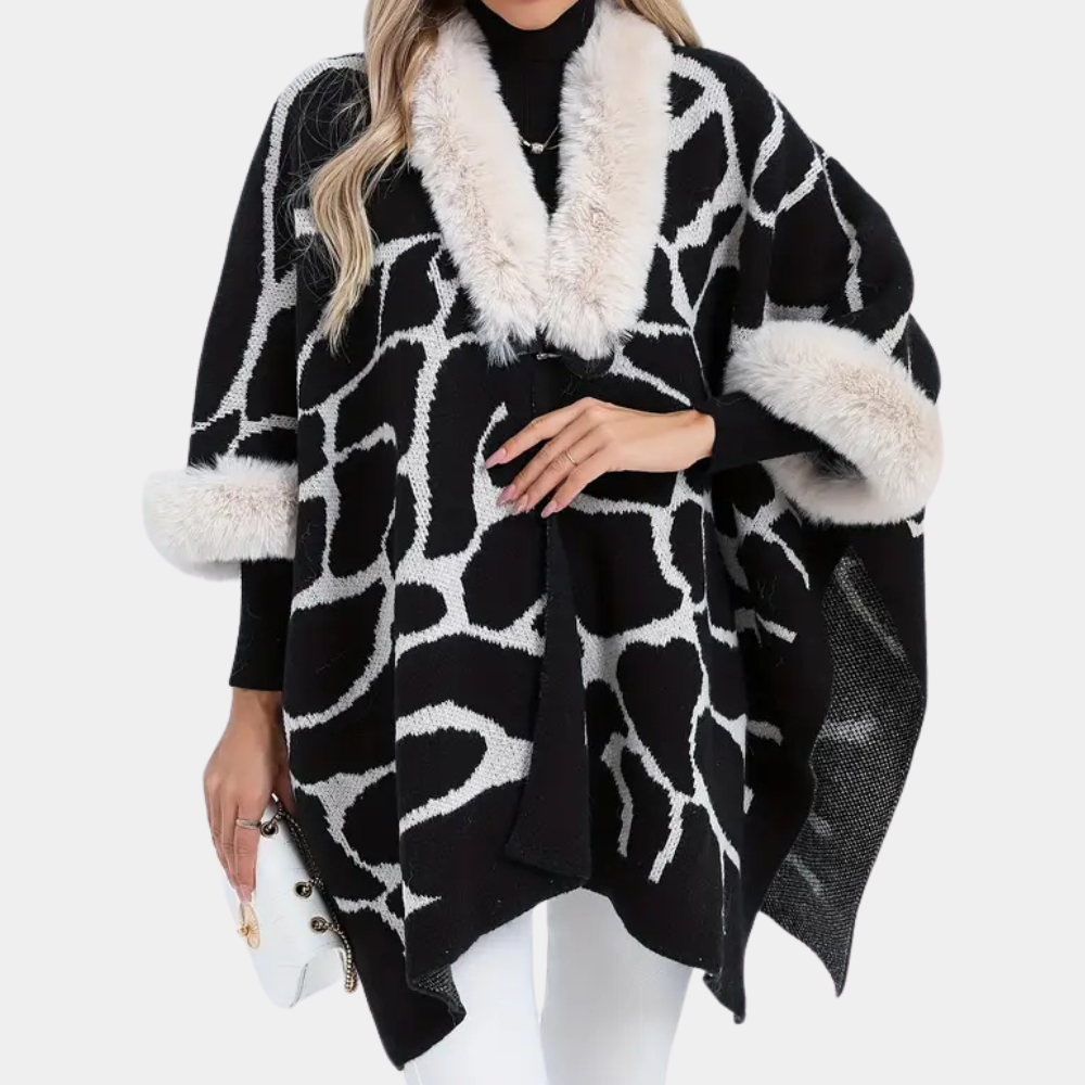 EB | Stylischer fluffiger Mantel für Damen für die Herbstsaison