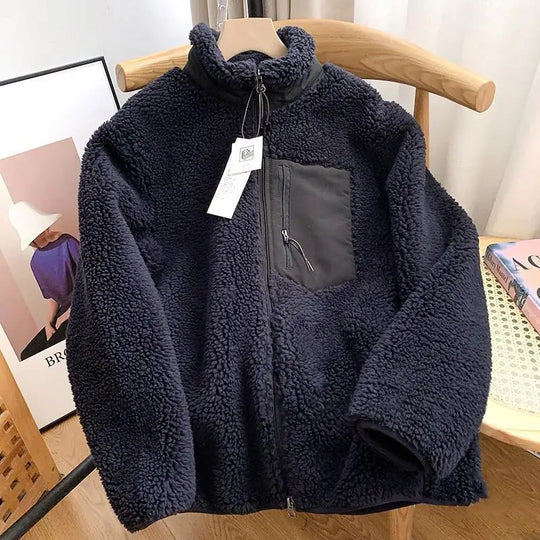 EB | Herren Full-Zip Jacke - Texturierte Oberfläche mit Reißverschluss-Brusttasche