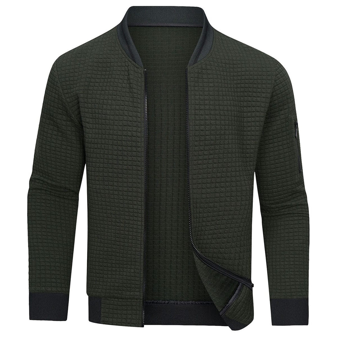 EB | Moderner gemütlicher Halbreißverschluss-Pullover im zeitgenössischen Stil