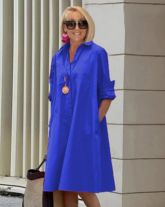 EB | Elegantes Mittelanges Kleid für Damen - Stilvolles Midi Kleid
