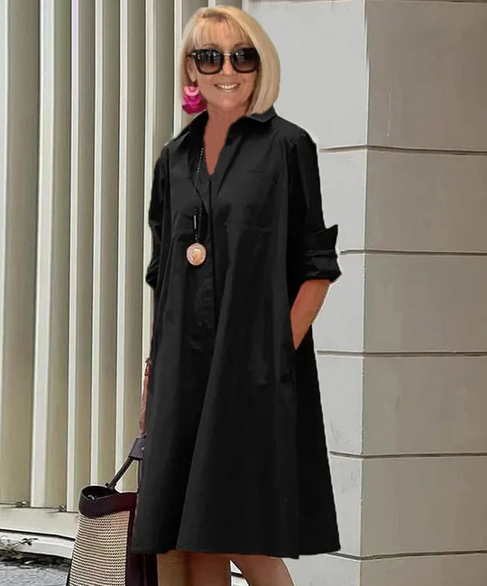 EB | Elegantes Mittelanges Kleid für Damen - Stilvolles Midi Kleid