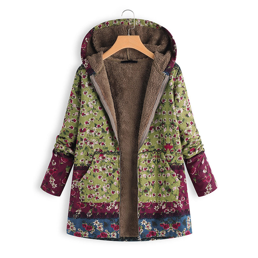 EB | Langer Damen Teddy Mantel mit Kapuze
