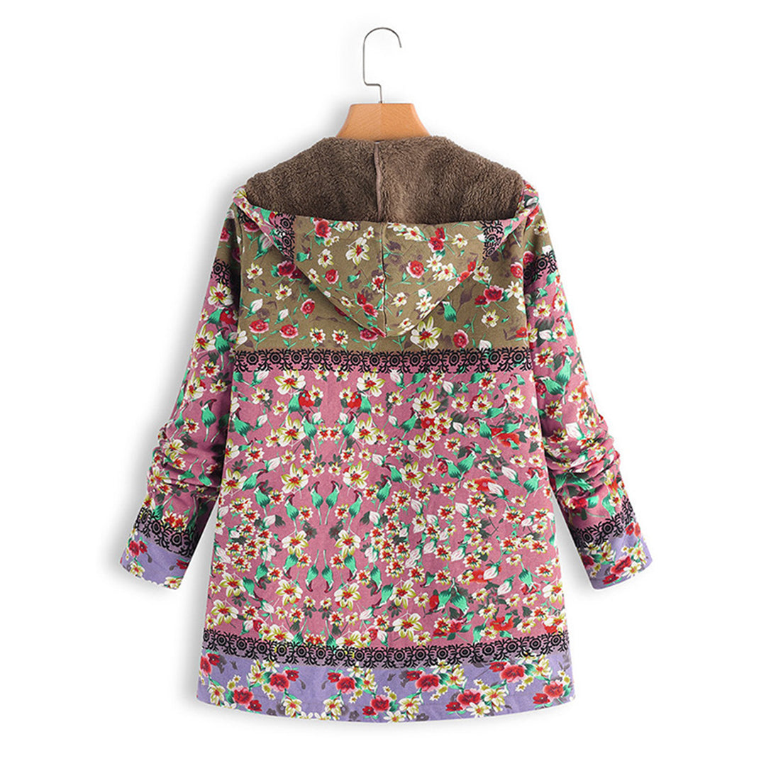 EB | Langer Damen Teddy Mantel mit Kapuze
