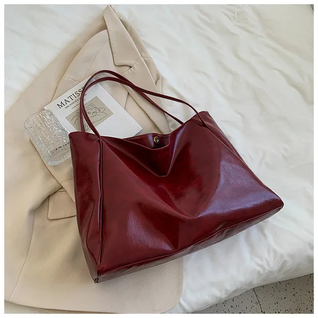 EB | Edle Lederhandtasche In Bordeaux Farbto