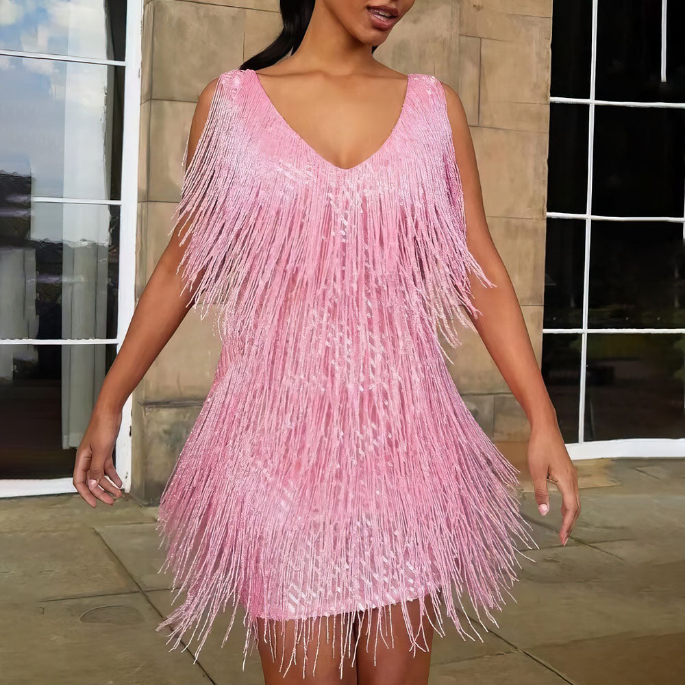 EB | Wickelkleid für Damen mit V-Ausschnitt