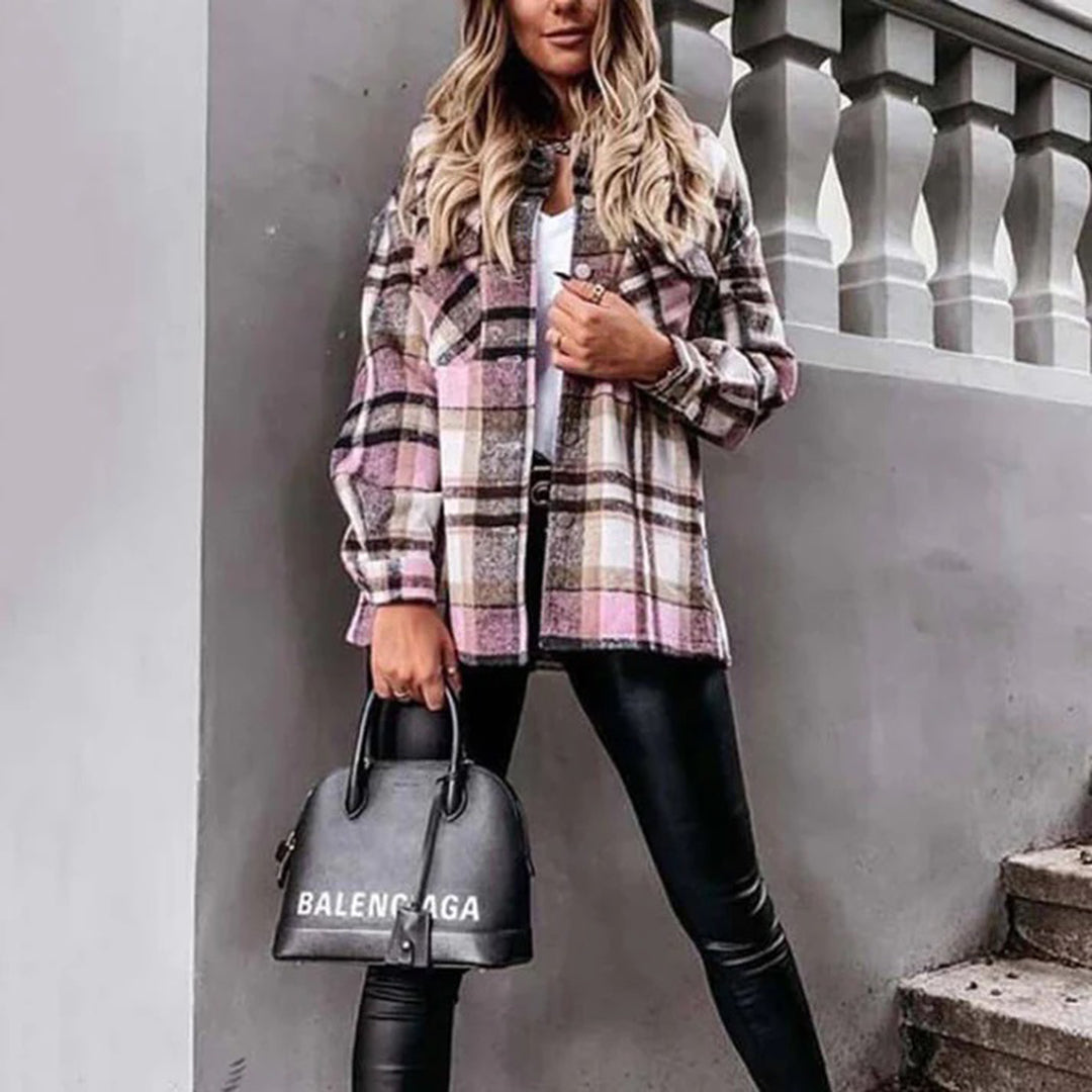 EB | Herbstjacke mit Kariertem Muster