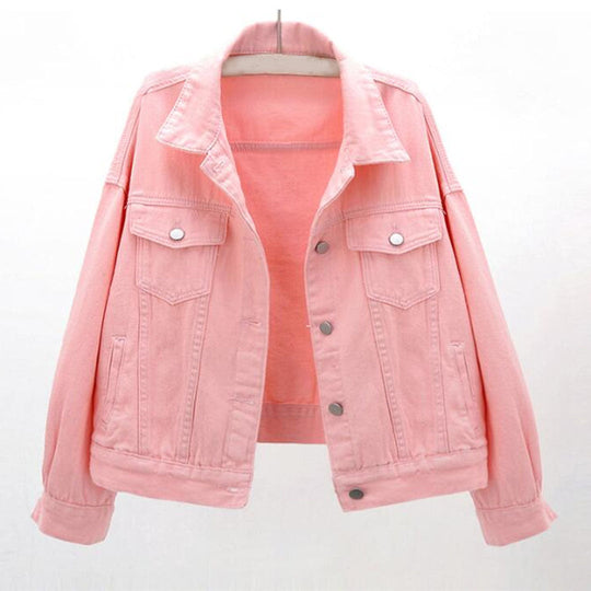 EB | Lässige Denimjacke Baumwolle Klassisch und Zeitlos