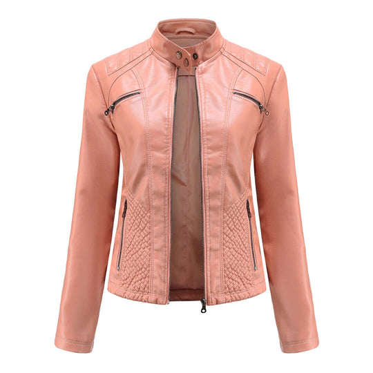EB | Damen Lederjacke Mit Zeitlosem Elegantem Look