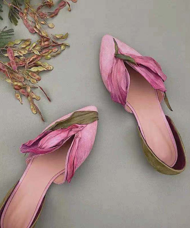 Handgemachte Spitzenballerinas mit Rosenblüten - Odette EB