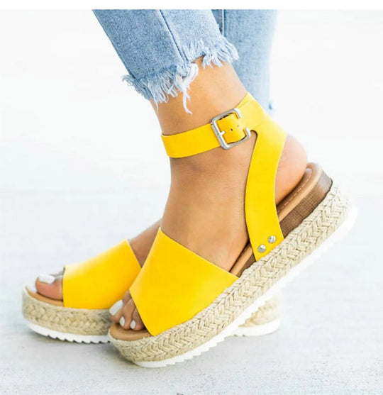 EB | Sandalen Damen Knöchelriemen Espadrille Schuhe für Den Sommer
