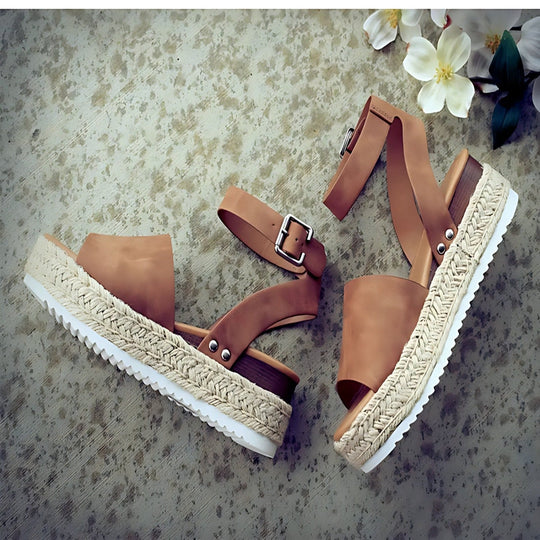 EB | Sandalen Damen Knöchelriemen Espadrille Schuhe für Den Sommer