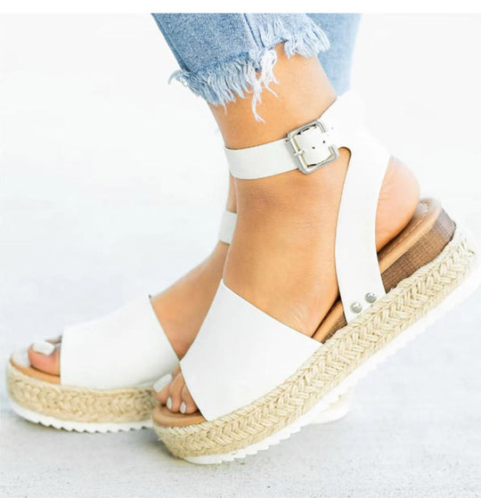 EB | Sandalen Damen Knöchelriemen Espadrille Schuhe für Den Sommer
