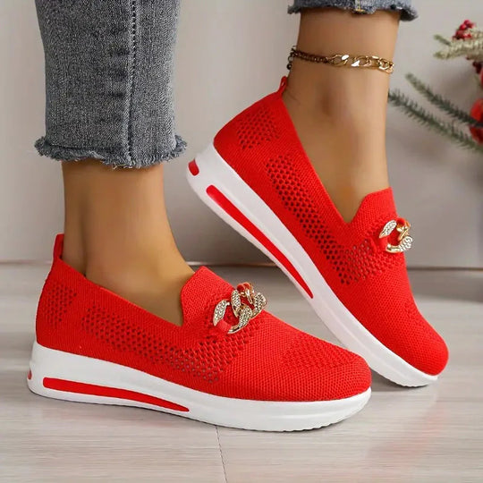 Plattformschuhe - Atmungsaktiv - Slipper - Schuhe zum Gehen - Damenschuhe EB