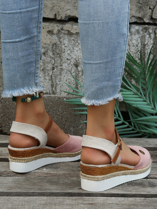 Plattformsandalen | Knöchelriemen | Orthopädisch | Espadrilles | Damensandalen EB