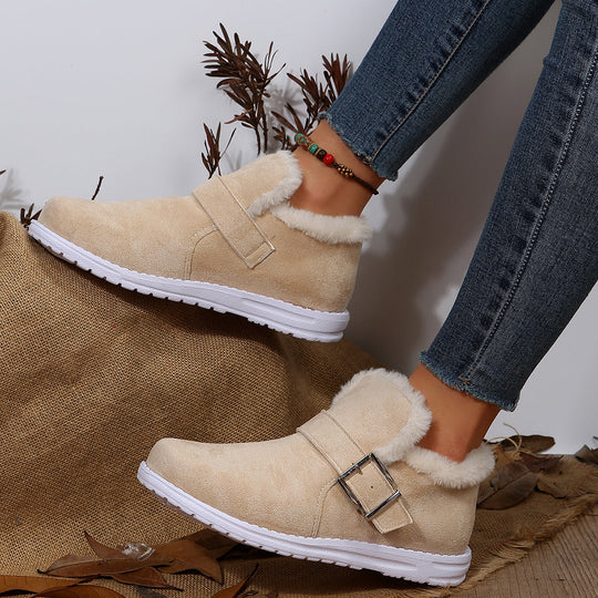 EB | Plüsch-Fell kurze Stiefel für Damen – Gemütlicher & stylischer Komfort