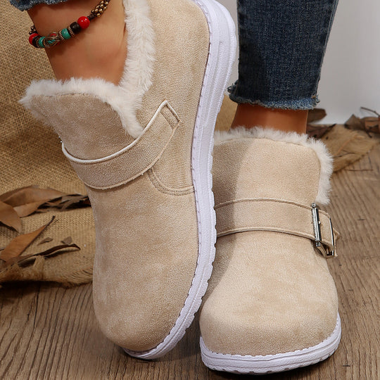 EB | Plüsch-Fell kurze Stiefel für Damen – Gemütlicher & stylischer Komfort