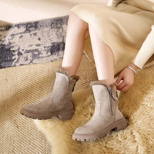 EB | Plüsch Plattform Schneestiefel für Frauen – Stilvoll & Gemütlich für den Winter