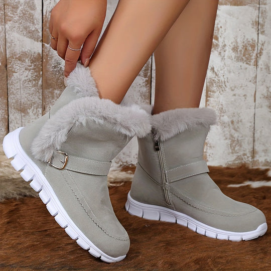 EB | Plüsch Winter Schneestiefel für Damen – Stilvoll & Bequem