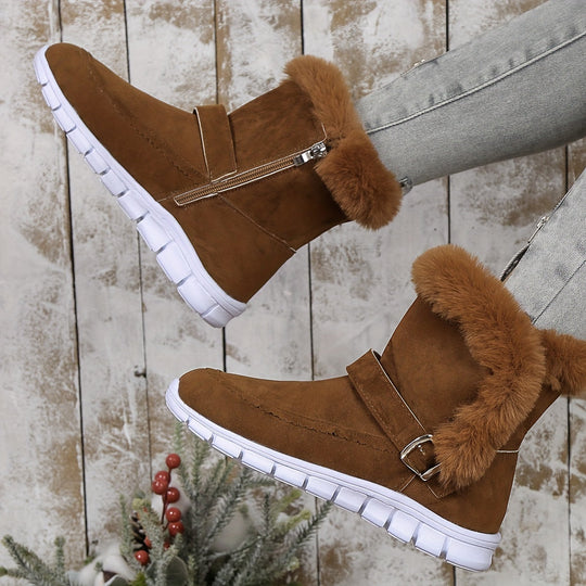EB | Plüsch Winter Schneestiefel für Damen – Stilvoll & Bequem