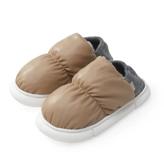 Gepuffte Hausschuhe - Warm - Innen - Hausschuhe - Winterslipper EB