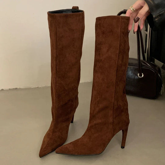 EB | Spitz zulaufende Kniehohe Stiefel für Damen – Schick & Stilvoll