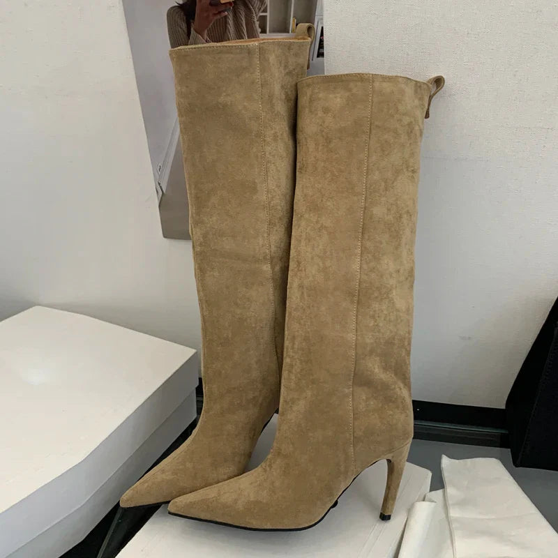 EB | Spitz zulaufende Kniehohe Stiefel für Damen – Schick & Stilvoll