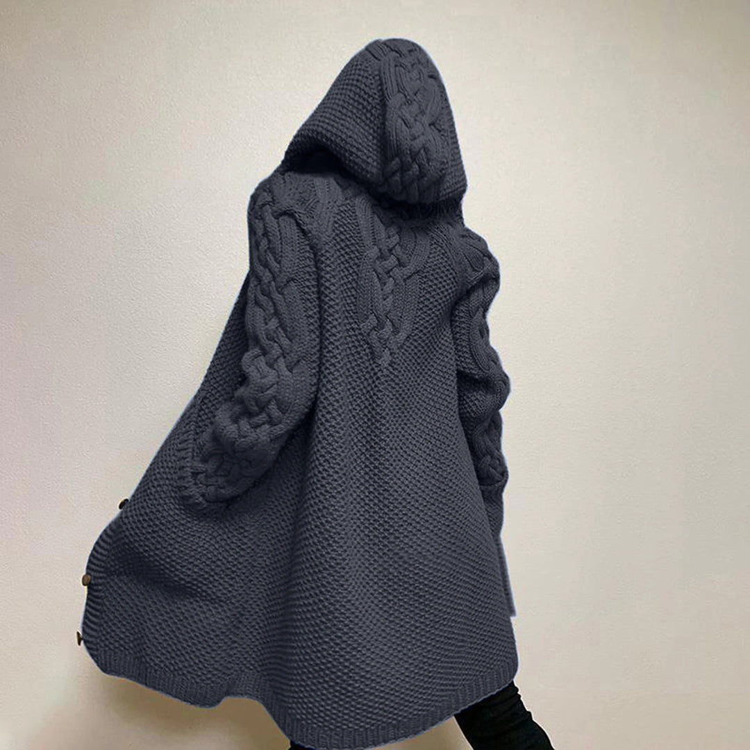 EB | Strick Cardigan mit Kapuze und Taschen Acryl Komfortabel und Warm