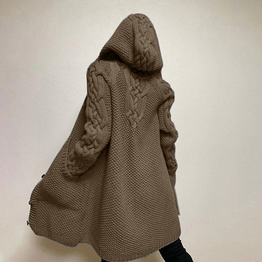 EB | Strick Cardigan mit Kapuze und Taschen Acryl Komfortabel und Warm