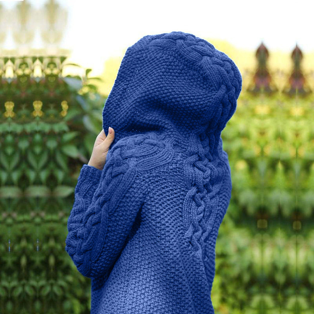 EB | Strick Cardigan mit Kapuze und Taschen Acryl Komfortabel und Warm