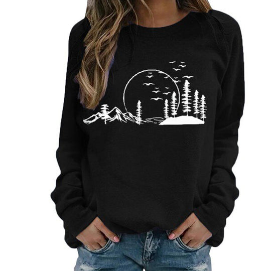 EB | Sweatshirt - Gemütliches von der Natur inspiriertes Grafik-Sweatshirt