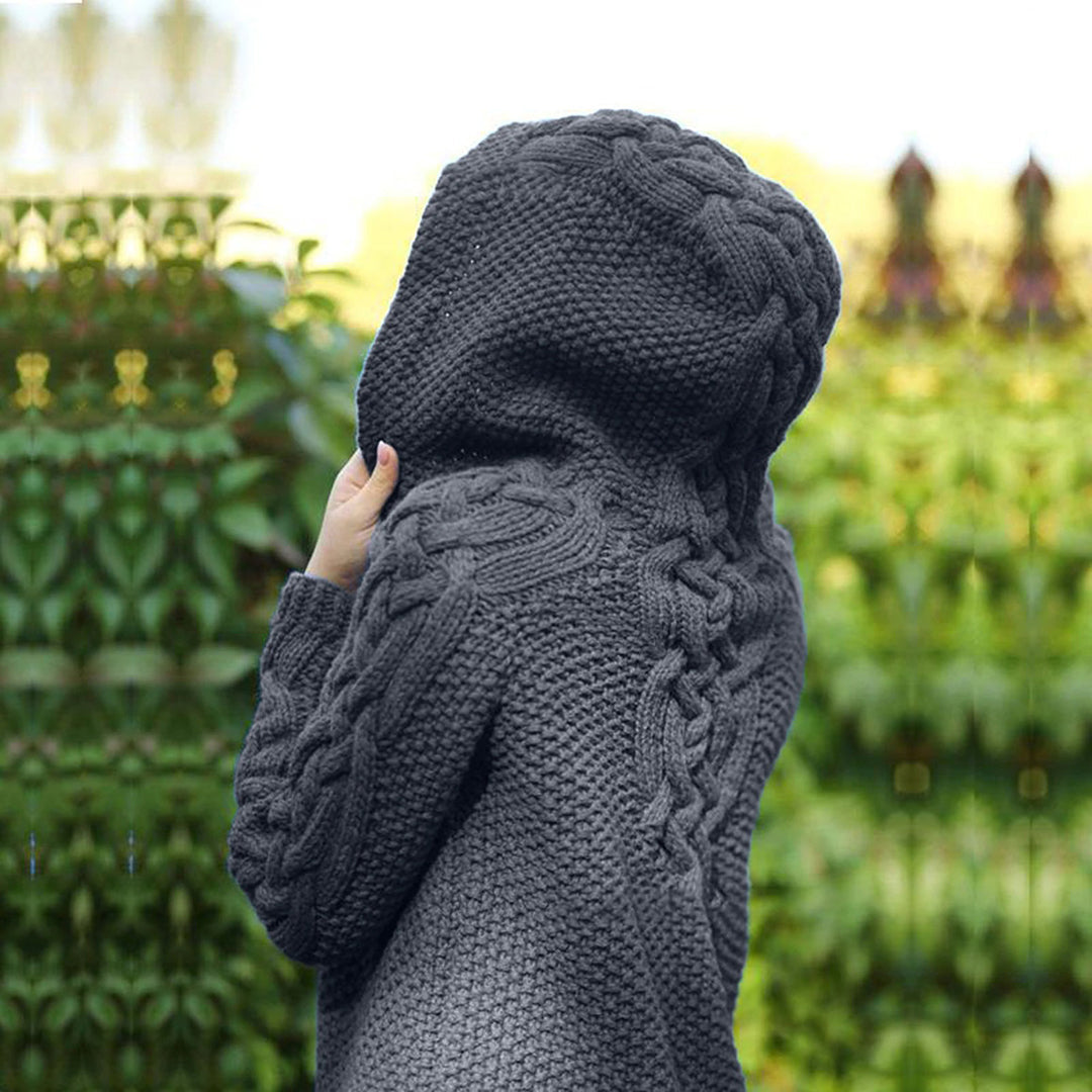EB | Strick Cardigan mit Kapuze und Taschen Acryl Komfortabel und Warm