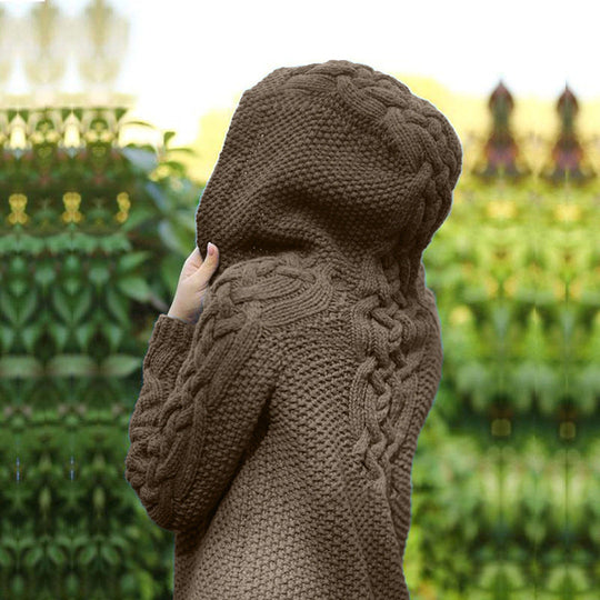 EB | Strick Cardigan mit Kapuze und Taschen Acryl Komfortabel und Warm