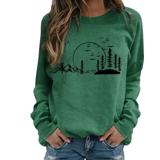 EB | Sweatshirt - Gemütliches von der Natur inspiriertes Grafik-Sweatshirt