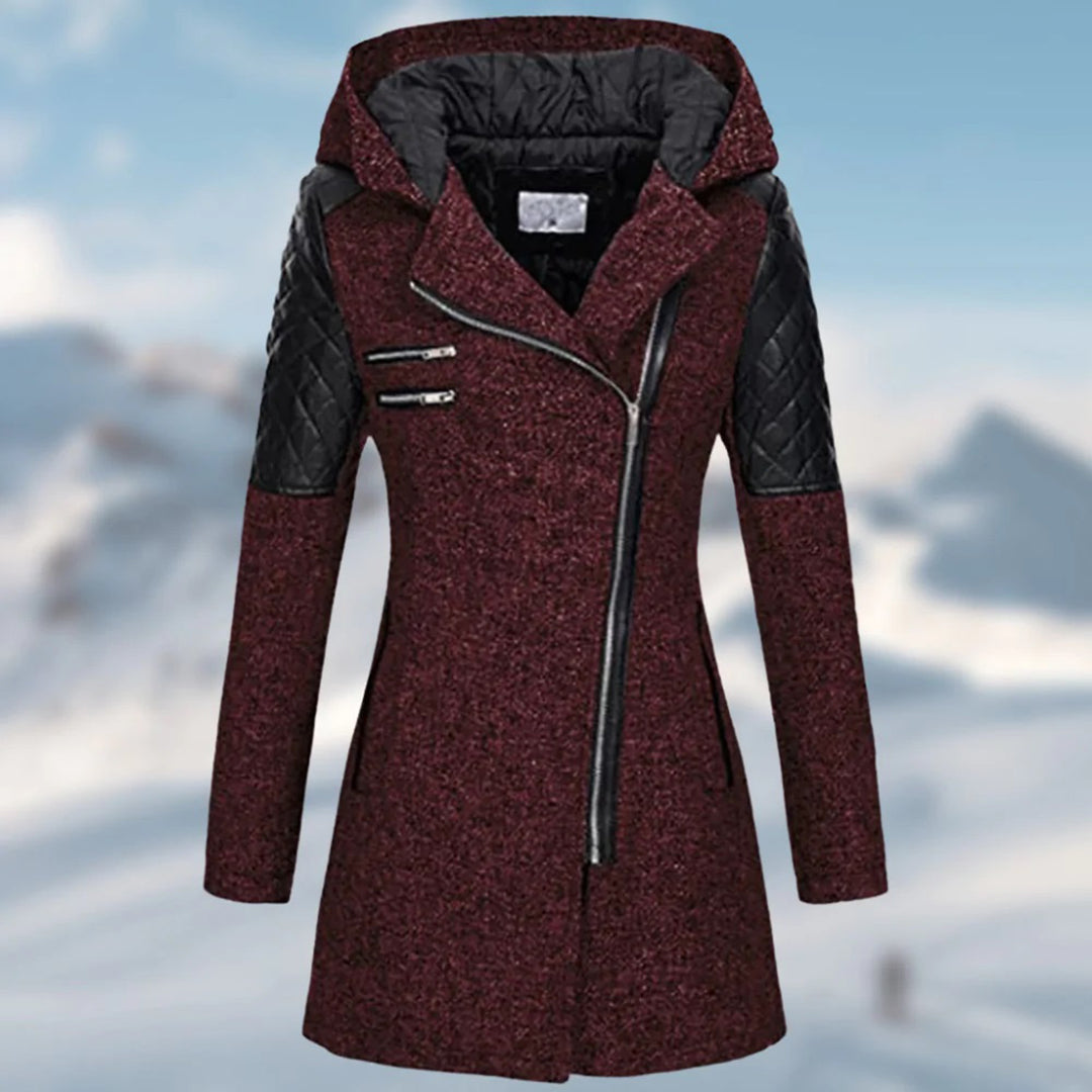 EB | Damenjacke Mit Asymmetrischem Reißverschluss Und Kapuze