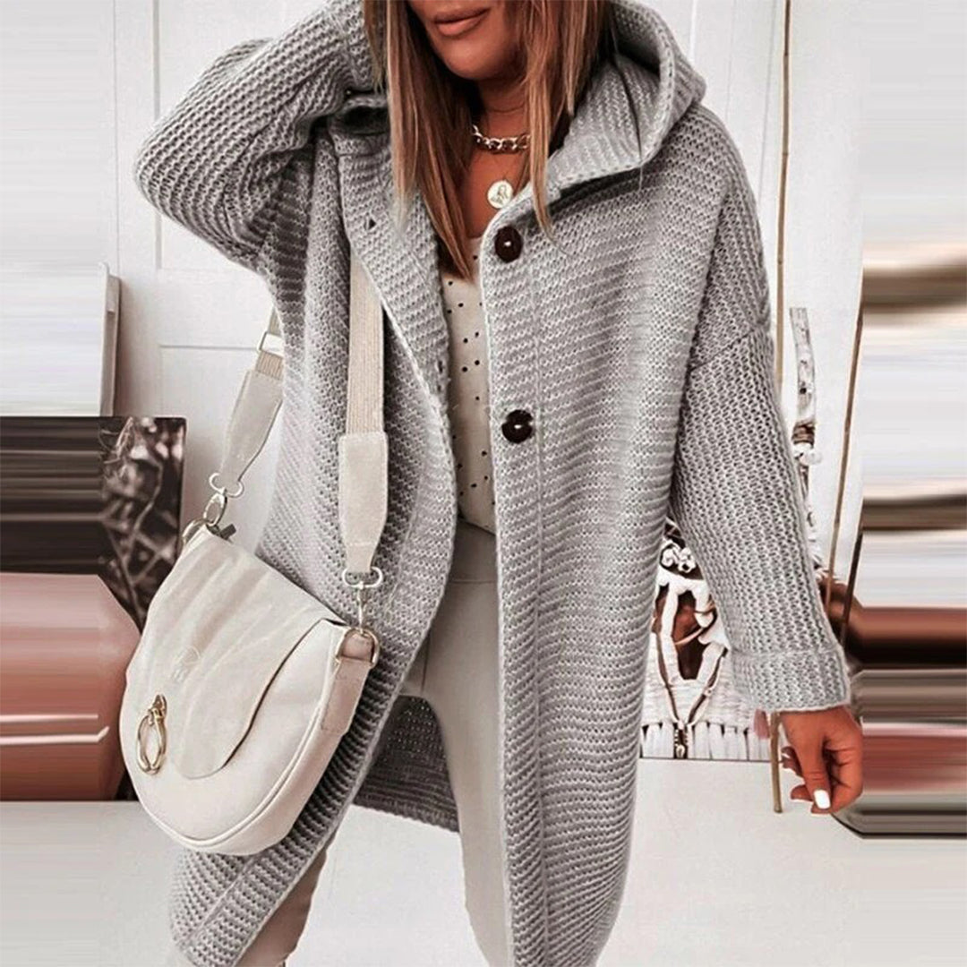 EB | Strickjacke mit Kapuze Acryl Elegantes und Warmes Design