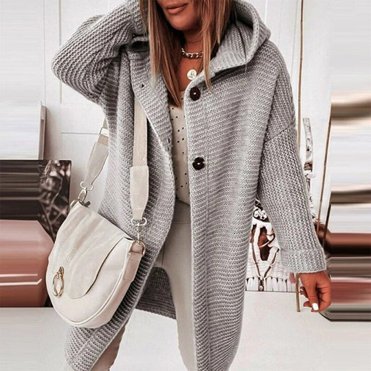 EB | Strickjacke mit Kapuze Acryl Elegantes und Warmes Design