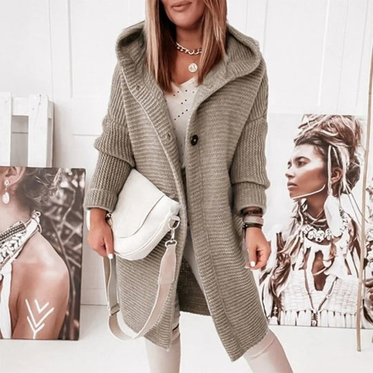 EB | Strickjacke mit Kapuze Acryl Elegantes und Warmes Design