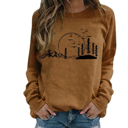 EB | Sweatshirt - Gemütliches von der Natur inspiriertes Grafik-Sweatshirt