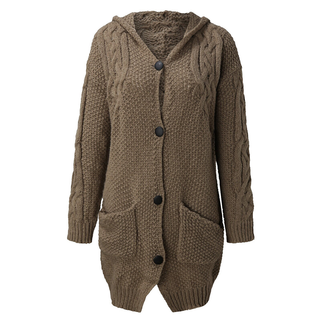 EB | Strick Cardigan mit Kapuze und Taschen Acryl Komfortabel und Warm