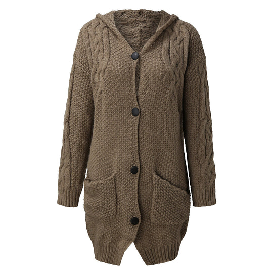 EB | Strick Cardigan mit Kapuze und Taschen Acryl Komfortabel und Warm