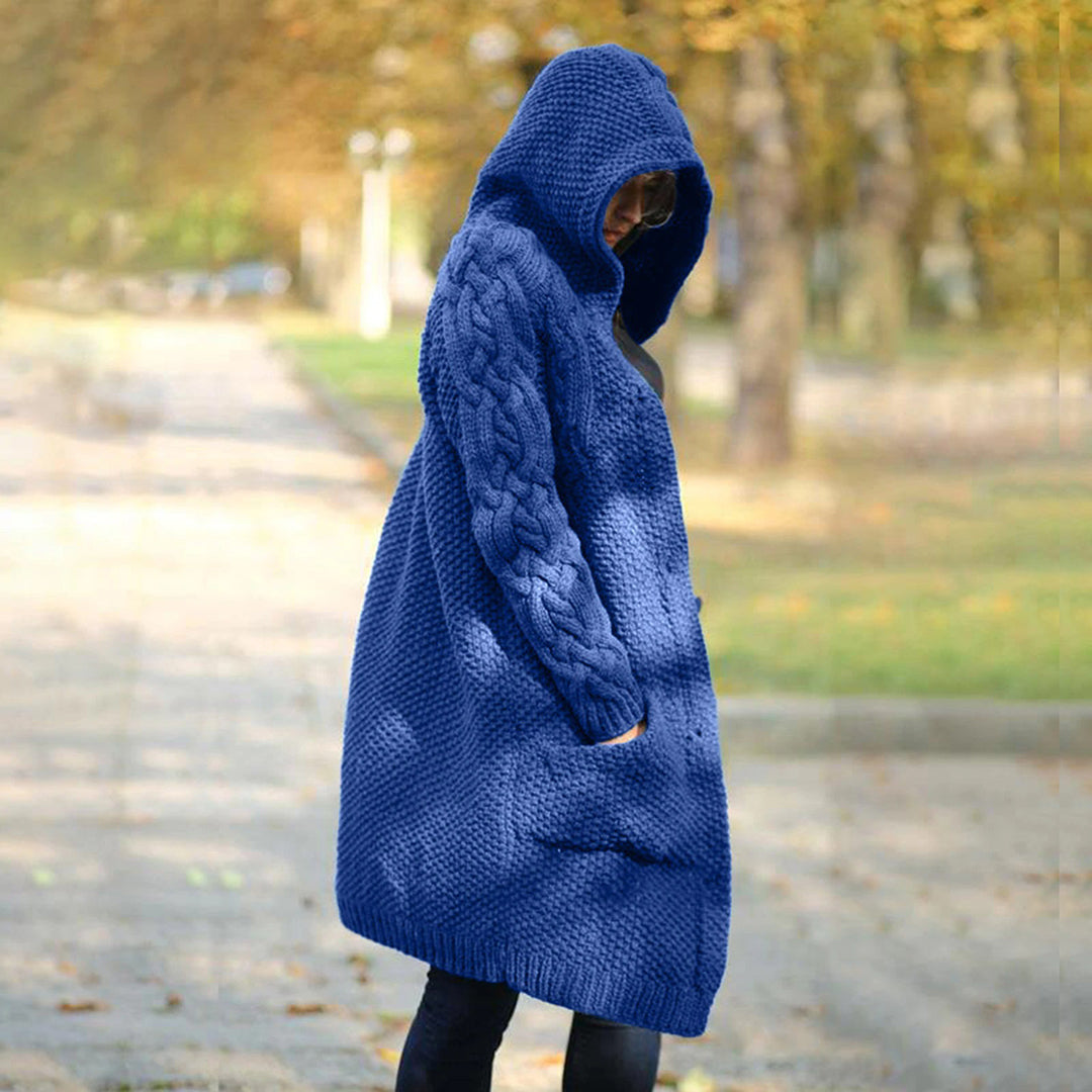 EB | Strick Cardigan mit Kapuze und Taschen Acryl Komfortabel und Warm