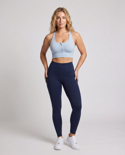 Damen Sport-BH mit innovativem Frontreißverschluss und elegantem Kreuzträger-Design Heidi-Mode