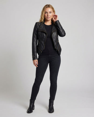 EB | Bikerjacke für Damen Schlanke Passform